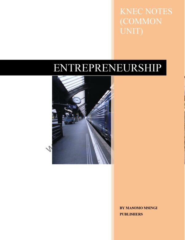 ENTREPRENEURSHIP NOTES