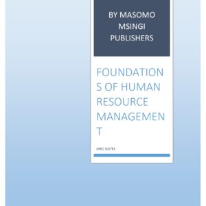 FOUNDATIONS OF HUMAN RESORCE MANGEMENT NOTES