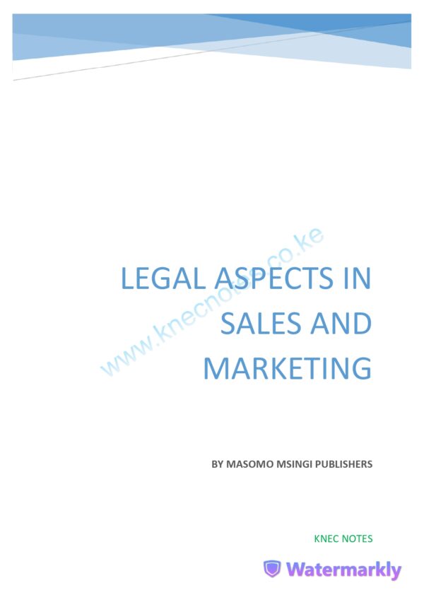 LEGAL ASPECTS NOTES
