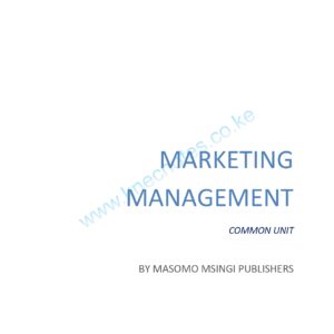 MARKETING MANAGEMENT NOTES