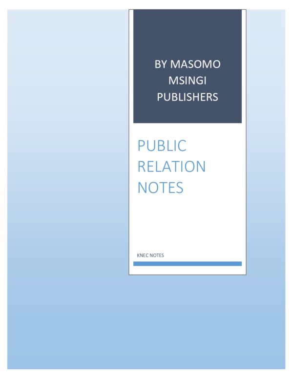 PUBLIC RELATION NOTES