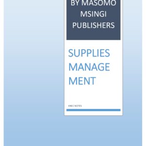 SUPPLIES MANAGEMENT NOTES