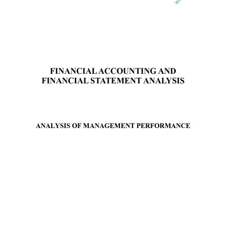 Analysis of Management Performance Notes (Moi Uni)