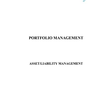 Asset Liability Management Notes (Moi Uni)