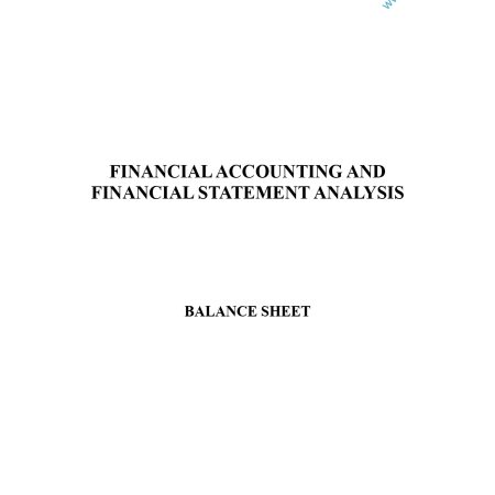 Balance Sheet Notes (Moi Uni)