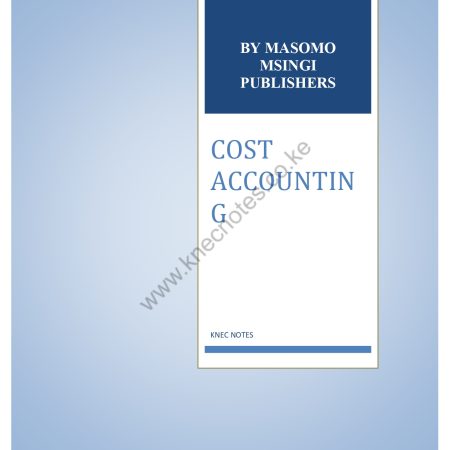 COST ACCOUNTING NOTES