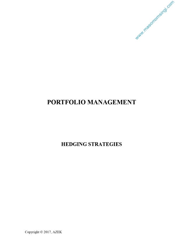 Hedging Strategies Notes (Moi Uni)