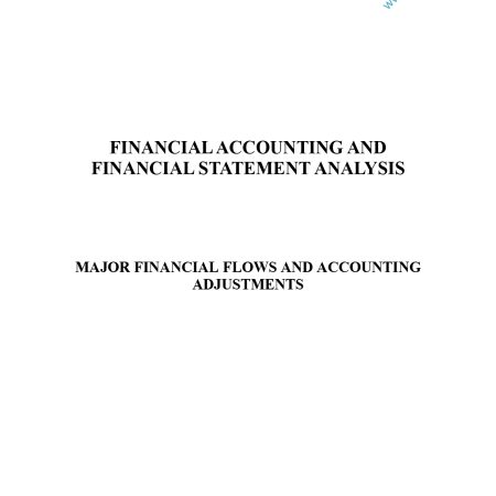 Major Financial Flows and Accounting Adjustments Notes (Moi Uni)
