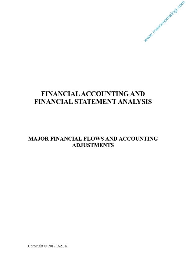 Major Financial Flows and Accounting Adjustments Notes (Moi Uni)