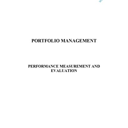 Performance Measurement and Evaluation Notes (Moi Uni)
